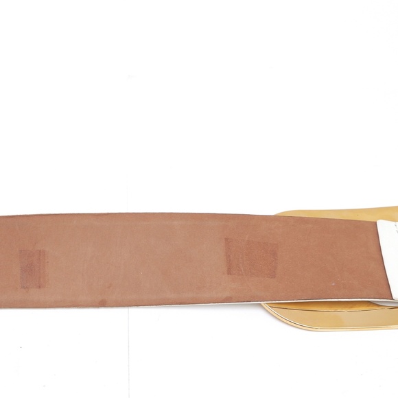 MICHAEL KORS COLLECTION WHITE LEATHER BELT XS